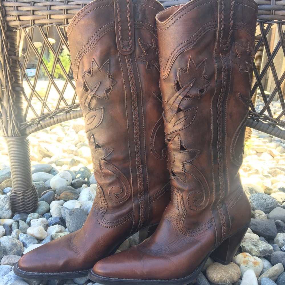 Leather Cowgirl Boots